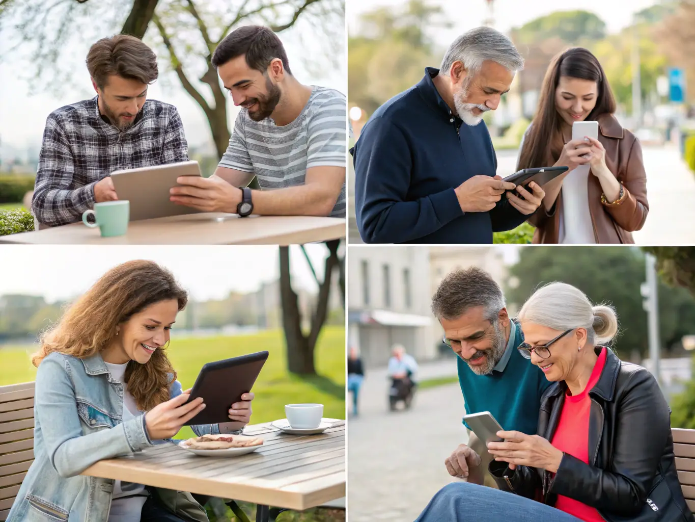 A visually compelling image depicting a diverse group of consumers interacting positively with advertisements on various digital devices, highlighting the broad reach of Zyphix's campaigns.